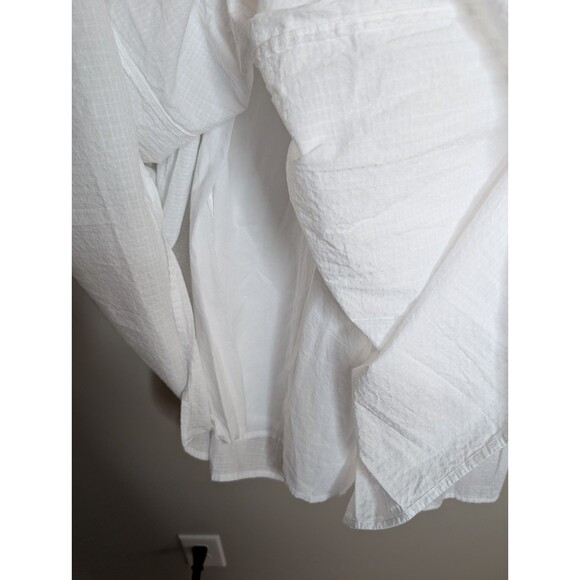 Women's 3 Tiered Cross Textured Cotton Maxi Skirt Lands End Size XL White - Picture 3 of 7